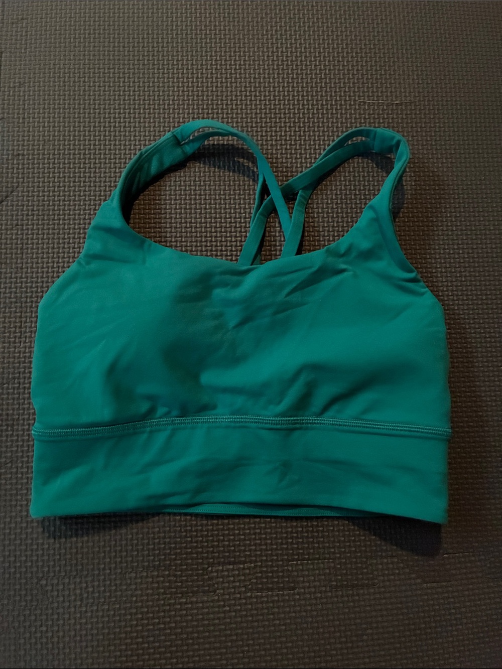 Women's Teal Cross-Back Sports Bra — Supportive Low-Impact Activewear